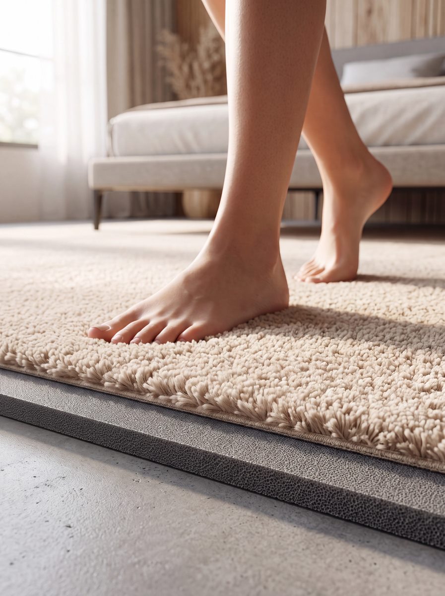 Мягкий ковролин на упругой подложке